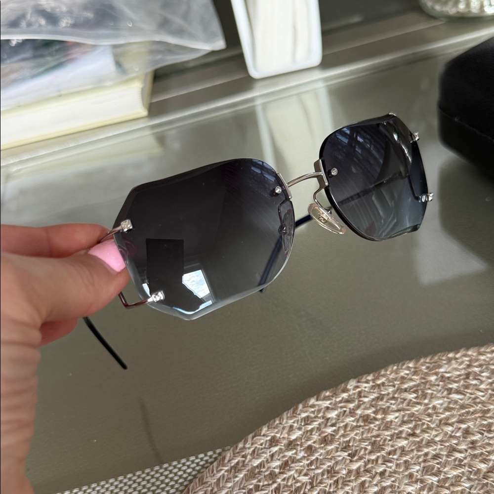 FENDI stylish ombré gradient gray black Sunglasses